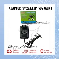 ORIGINAL ADAPTOR CHARGER KLOP POWER ADAPTOR 15V 2A KLOP 1502 JACK T
