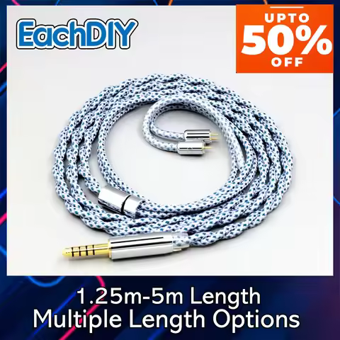 Mix Graphene Shielding Pure 99% Silver OCC Earphone Cable For IEM 0.78mm Flat Step JH Audio JH16 Pro