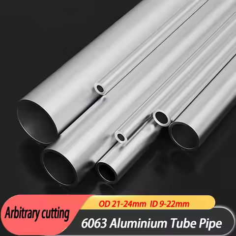 1pcs OD 21-24mm ID 9-22mm 6063 Aluminium Tube Pipe Length 500mm Straight Round Aluminum Alloy Tube H