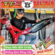 Tem Xe Sirius Đỏ Đen Tam Giác Titan - Tem Sirius 110 Đen Đỏ Siêu Đẹp - Mẫu Team Sirius Đỏ Đen