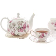 British AYNSLEY Ansley Elizabeht rose Red rose Series Coffee Black Tea Bone China Cup Saucer