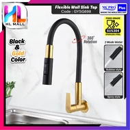 MCPRO Plus Stainless Steel SUS304 Kitchen Faucet Z SHAPE ROTATION WALL SINK LONG BIB TAP - SSM589/SS