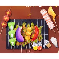 READY  STOCK  children’s creative handmade art 3D cartoon painting BBQ party. Art and craft food.