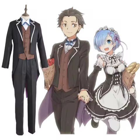 Natsuki Subaru Tuxedo Anime Re in a different world from zero Cosplay Costumes Natsuki Wedding Suit 