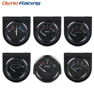 2INCH 52MM Black Volt meter Water temp Oil temp gauge Oil press gauge Fuel level gauge AMP Meter Tri