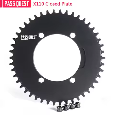 PASS QUEST Round Road Bike Chain Crankshaft Closed disk 110BCD 58T Narrow Wide Chainring For R2000 R