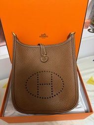 Hermes mini evelyne 金棕