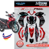 VELOZI EXCITER RC MERAH BODY SET COVER SET SIAP TANAM STICKER MOTOR YAMAHA SRL 115 FI LAGENDA 115FI
