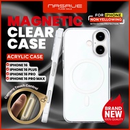 NASAVE High-Quality Magnetic Clear Case-Touch Zoom-Wireless Charging For iPhone 16 to 16Pro Max
