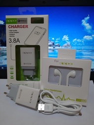 New Charger Untuk OPPO P22 3.8A Free Headset Oppo Charger Casan 2 Lubang Oppo CHARGER CASAN OPPO FAS