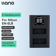 Llano EN-EL9 Pin máy ảnh cho Nikon D40 D40x D5000 D3000 D60 máy ảnh SLR EN-EL9A Bộ sạc pin Bộ sạc đi