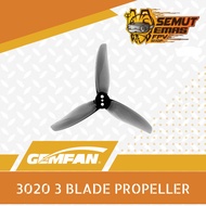 Gemfan Hurricane 3020 3 Blade 3 Inch Propeller Clear Gray 1.5mm Shaft
