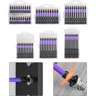 D1 PH2 Magnetic Phillips Screwdriver Bit Non Slip Impact Resistant Purple Cross Head Strong Magnet H