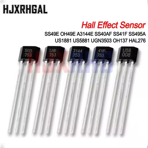 10PCS Hall sensor 49E Hall element SS49E OH49E A3144E SS40AF SS41F SS495A US1881 US5881 UGN3503 OH13