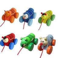 Wooden toy zipper animal toy set for children