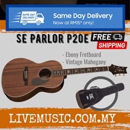 PRS SE Parlor P20E Acoustic Guitar w/Bag, Vintage Mahogany