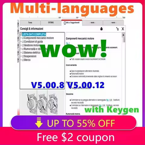 2025 Hot Sale W-ur-th WOW 5.00.8 WOW V5.00.12 R2 Software Multi-languages with Keygen For Tcs Multi-