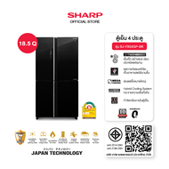 SHARP ตู้เย็น 4 ประตู ขนาด 18.5 คิว รุ่น SJ-FX52GP-BK SJ-FX52GP-BR สีดำ /สีดำ-แดง