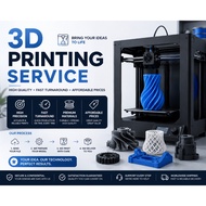 Custom PLA 3D Printing Service – RM0.20/g + RM2/hour