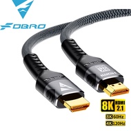 HDMI 2.1 Cable 8K 60Hz 4K 120Hz 48Gbps HDMI Compatible HDCP 2.3 EARC VRR Male To Male Digital Audio Video Cable For HDTV Box PS5