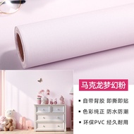 Pink Wallpaper Pink Wallpaper Self-Adhesive Sticker Cabinet Film Waterproof Moisture-Proof Poster Pa
