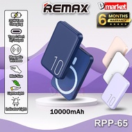 Remax RPP-65 10000mAh Powerbank Magnetic Wireless Power Bank Remax RPP65 20W Fast Charging Powerbank