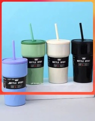 Bình nước giữ nhệt Bobo Store bottle sport chất liệu inox giữ nhiệt tốt kèm ống hút - Ly Giữ Nhiệt I