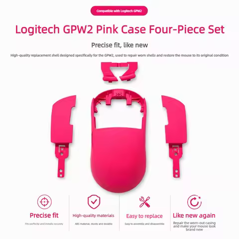 Pink Gpw2 Mouse Shell Full Set For Logitech G Pro X Superlight 2 Gaming Mouse Mouse Outer Casing Acc