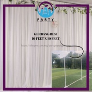 GERBANG BESI PELAMIN PETAK / GARDEN DECOR / BALLOON PARTY BACKDROP ARCH FOR DECORATION PINTU GERBANG