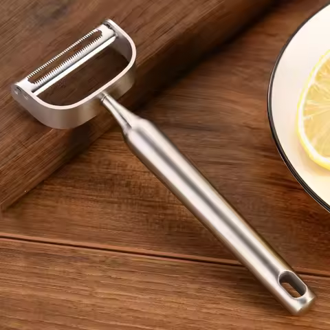 304 Stainless Steel Vegetable Peeler & Julienne Cutter Rotary Fruit Peeler Potato Carrot Grater Pari