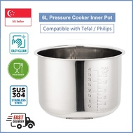 6L Tefal/Philips compatible Stainless Steel Inner Pot (Philips HD2137/HD2139/Tefal CY601)
