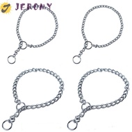 JEROMY Choker Chain Chains Link Dog Chain Silver Metal Pet Choker for Pet Dog