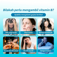 9YOUNG-BASIC Vitamin B Complex 复合维生素B族维他命群高含量缓解疲劳提升免疫力营养补充