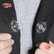 BEAUTY 10Pcs Fastener, Transparent Acrylic Snap Button, DIY Invisible Round Snap Fastener