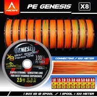 BENANG PANCING SENAR PANCING PE DURAKING GENESIS X8 100M MULTICOLOR CONNECTING