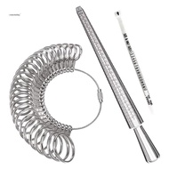 3PCS Ring Sizer Measuring Tool Kit Ring Gauges with Finger Sizer Mandrel Ring Sizer for Jewelry Sizi