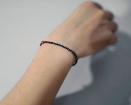 108 perles   深藍/   藍砂石亮亮手鍊  極細款