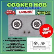 [LIVINOX] LGH-438G 2B-SL | KITCHEN BUILT-IN GAS HOB 2 BURNERS | 5.5kW | COLOR GREY