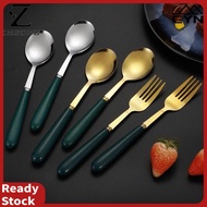 Stainless steel Western-style cutlery set, spoon and fork, suitable for home use. Dessert spoon, fru