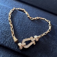 Horseshoe Buckle Bracelet s925Silver Anti-Fade Lettered Light Luxury Jewelry Snake Year Festival Gif