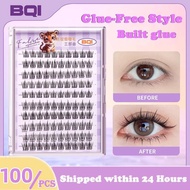 BQI 100-120 Cluster False Eyelashes With Glue Self-Adhesive New Upgraded Softer Lashes Glue-Free 10-