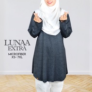TUDIAA LUNAA EXTRA Tshirt Sukan Muslimah Microfiber Jersey Two Tone Color