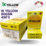 IK YELLOW A4 Paper 70GSM/80GSM 450's /Kertas Fotostat / Kertas Putih / Kertas Simili / Kertas A4/Pri
