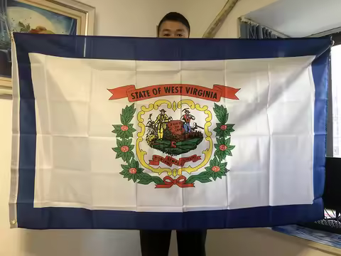 SKY FLAG West Virginia Flag 90x150cm USA West Virginia Flag 3x5ft Double Penetration Polyester Hangi