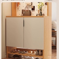 Solid Wood Outside Indoor Cabinet Entrance Hole Entrance Door Storage 2025 Integrated Wall Board Cab