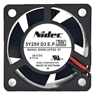 New Cooler Fan For NIDEC D04G-24TS2 01 24V 0.17A 4020 Inverter Fan 40x40x20mm