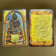 สมเด็จพิมพ์พุทธซ้อนฐานสิงห์ ลงรักปิดทองขรัวโต หลัง ปิดทองขรัวโต กรุพระธาตุ 2411 ลงรักปิดทองเก่า เนื้