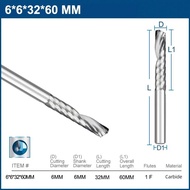 XCAN คาร์ไบด์ End Mill ขลุ่ยเครื่องตัด3.175 4 6Mm Shank ขลุ่ย Spiral เครื่องตัด PVC CNC Router บิต