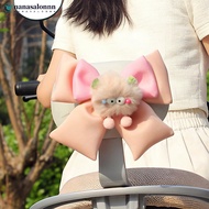 NANASALONNN Motorcycle Rear Seat Decoration Monster and Bowknot Bow for Scooter Electric Bike Tail S