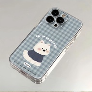 Clear Dog Grid biru Soft Casing Vivo Y400 V60 V40 Lite 5G Y29 5Gv50 Lite Y28 Y19S Y17S Y20S Y75 Y03T